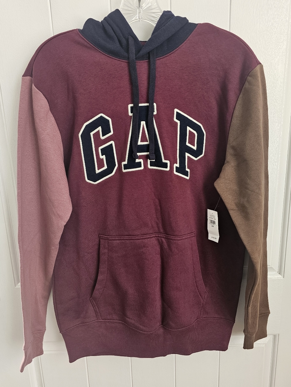 NWT GAP Multicolor Mens XS Pullover Hooded Sweatshirt